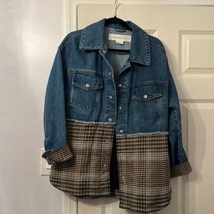 Denim flannel jacket
